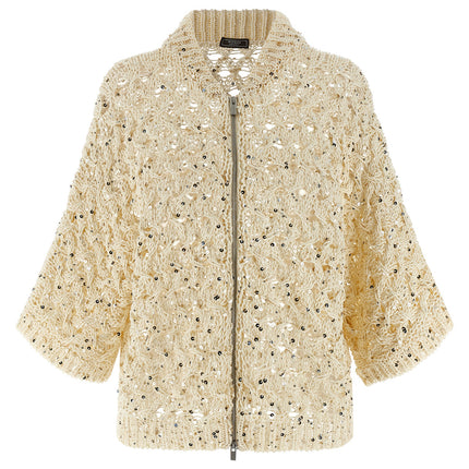 Peserico Beige Cotton Cardigan