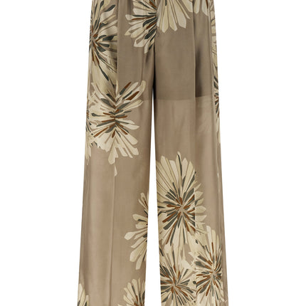 Brunello Cucinelli Bicolor Silk Casual Pants