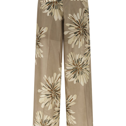 Brunello Cucinelli Bicolor Silk Casual Pants