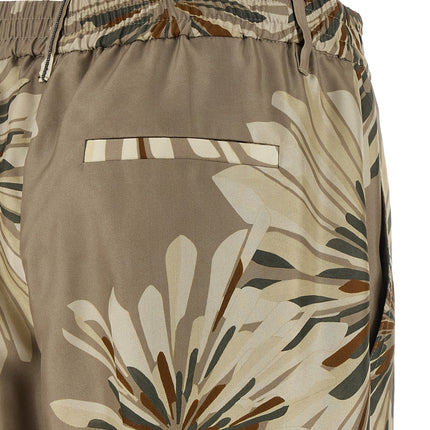 Brunello Cucinelli Bicolor Silk Casual Pants