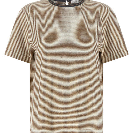 Brunello Cucinelli Multicolor Linen T-Shirt