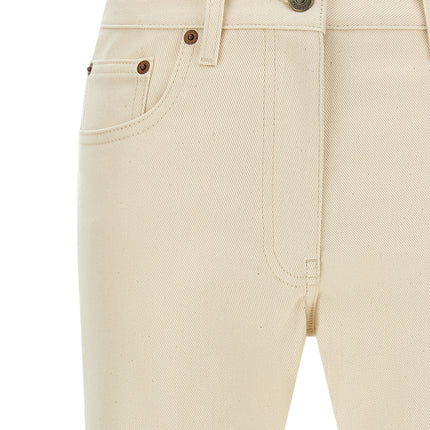 Valentino Garavani Beige Cotton Flared Jeans