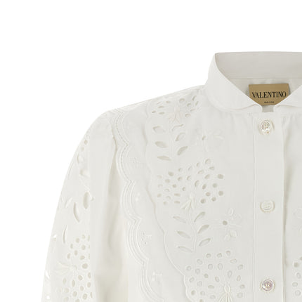 Valentino Garavani White Cotton Blouse