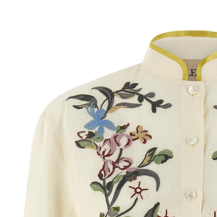Valentino Garavani Beige Linen Blouse