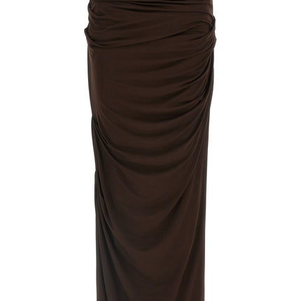 Entire Studios Brown Viscose Mini Skirt