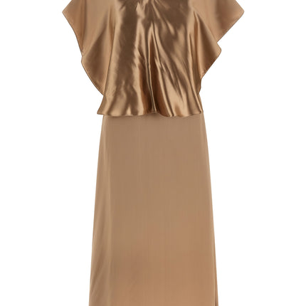 Fabiana Filippi Beige Viscose Midi Dress