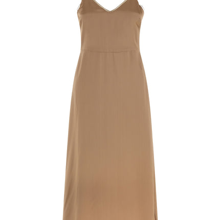 Fabiana Filippi Beige Viscose Midi Dress