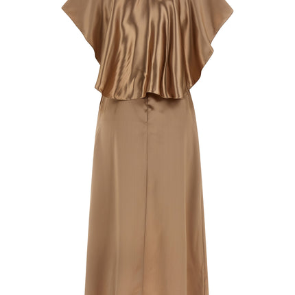Fabiana Filippi Beige Viscose Midi Dress