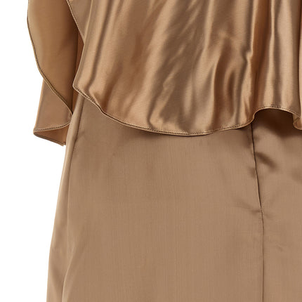 Fabiana Filippi Beige Viscose Midi Dress