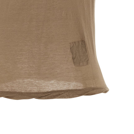 DRKSHDW Beige Cotton Sleeveles T-Shirt