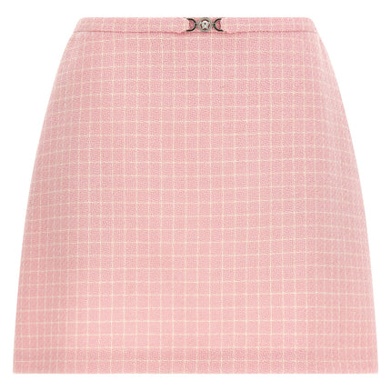 Versace Multicolor Virgin Wool Long Skirt