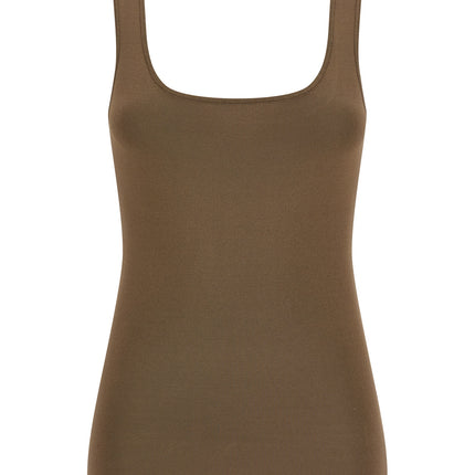 Entire Studios Brown Viscose Sleeveles T-Shirt