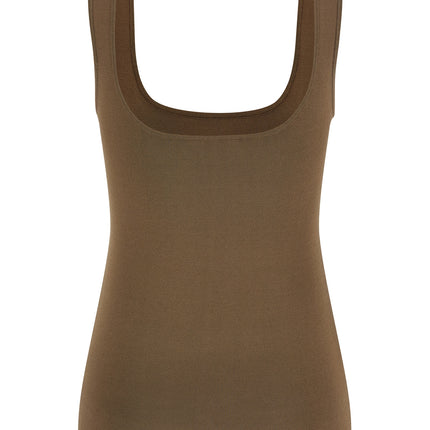 Entire Studios Brown Viscose Sleeveles T-Shirt