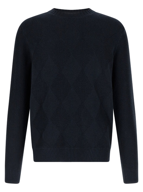 Ballantyne Blue Cotton Cardigan