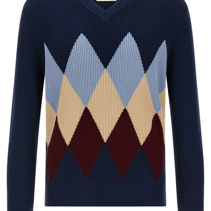 Ballantyne Blue Cotton Cardigan