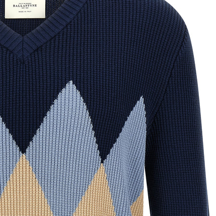 Ballantyne Blue Cotton Cardigan
