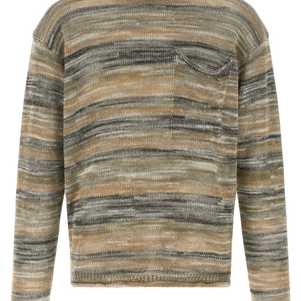 Roberto Collina Gray Linen Cardigan