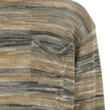 Roberto Collina Gray Linen Cardigan
