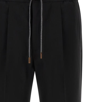 Incotex Black Virgin Wool Casual Pants