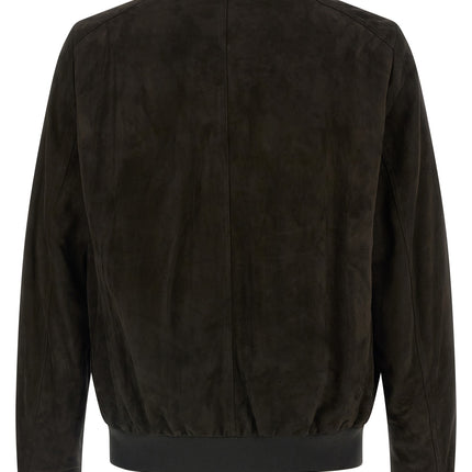 MooRER Brown Lamb Leather Leather Jacket