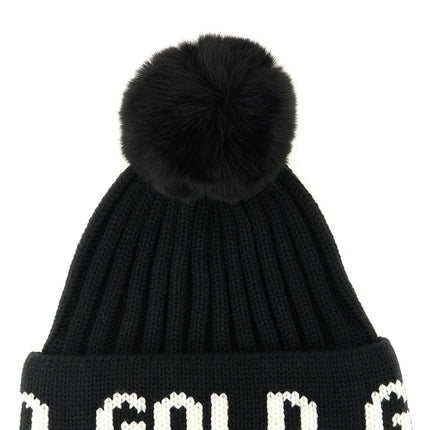 GOLDBERGH Black Marabou Beanie