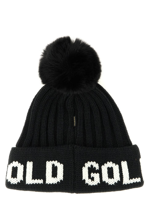 GOLDBERGH Black Marabou Beanie