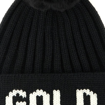 GOLDBERGH Black Marabou Beanie