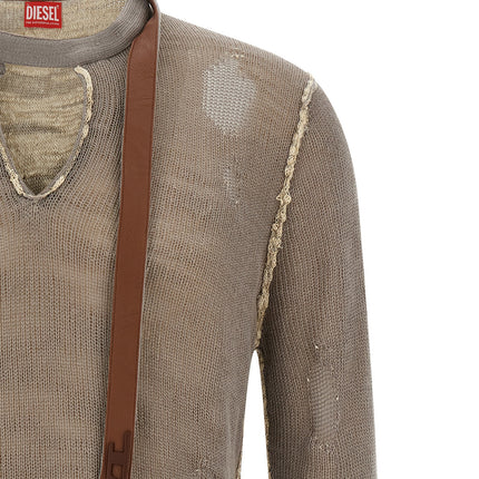 Diesel Gray Cotton Cardigan