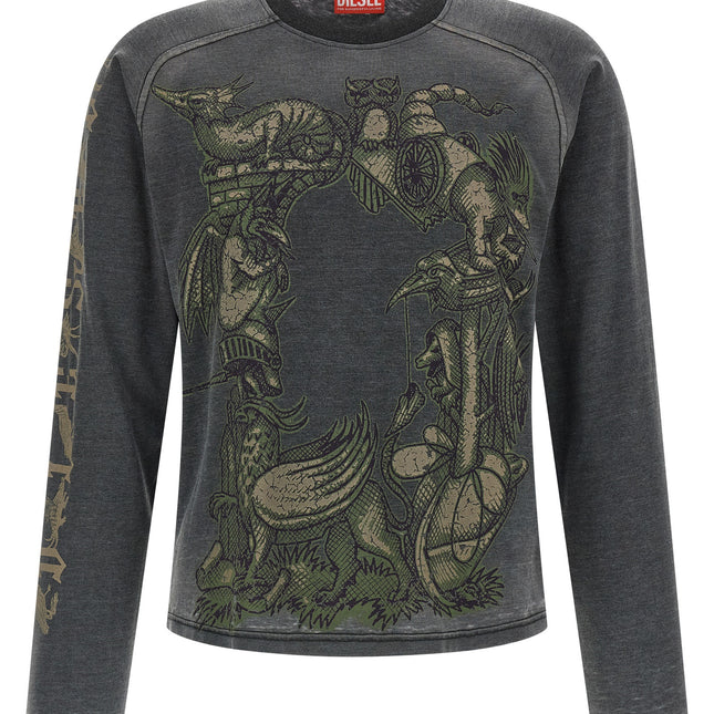 Diesel Gray Cotton Sportswear