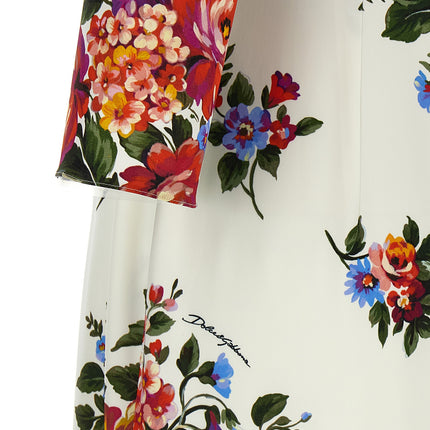 Dolce & Gabbana White Viscose Midi Dress