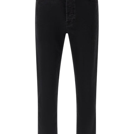 Department 5 Black Cotton Cropped Jeans