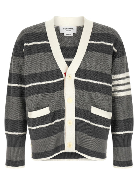 Thom Browne Gray Cotton Cardigan