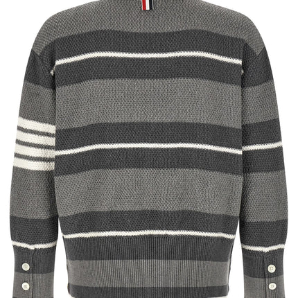 Thom Browne Gray Cotton Cardigan