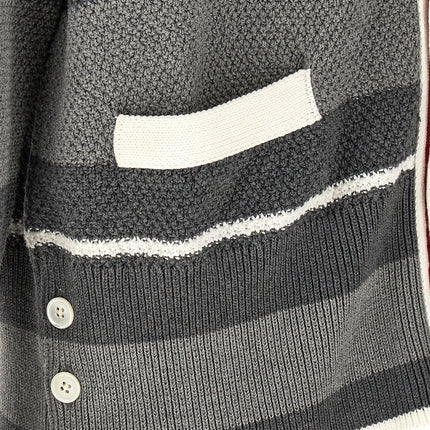 Thom Browne Gray Cotton Cardigan