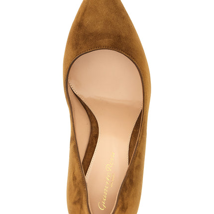 Gianvito Rossi Brown Suede Leather High Heel Pumps