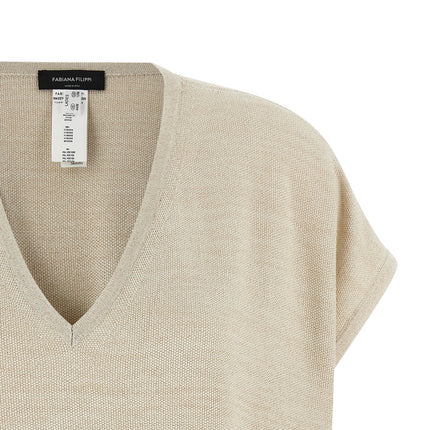 Fabiana Filippi Gold Cotton Cardigan