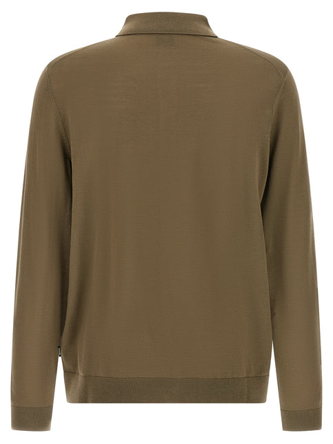 Hugo Boss Bicolor Virgin Wool Polo Shirt