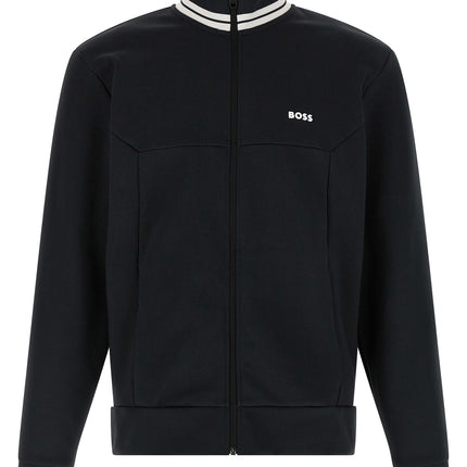 Hugo Boss Blue Cotton Sweatshirt