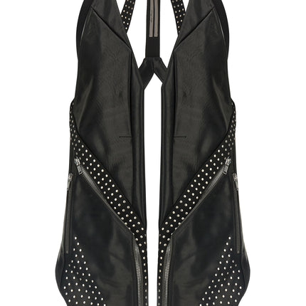 Rick Owens Black Bull Skin Sleeveless Jacket