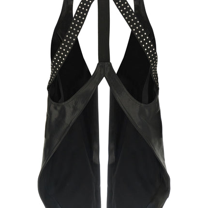 Rick Owens Black Bull Skin Sleeveless Jacket