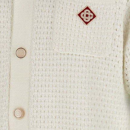 Casablanca White Cotton Blouse