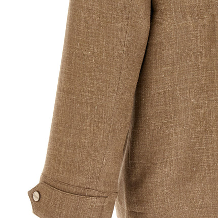 Herno Beige Wool Full-Length Jacket