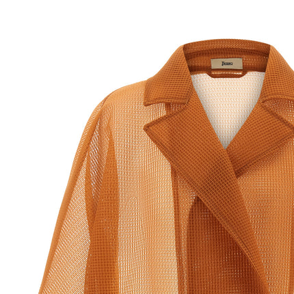 Herno Orange Polyester Coat