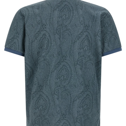 Etro Blue Cotton Polo Shirt