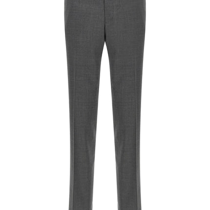 Incotex Gray Virgin Wool Dress Pants