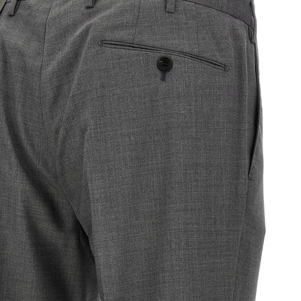 Incotex Gray Virgin Wool Dress Pants