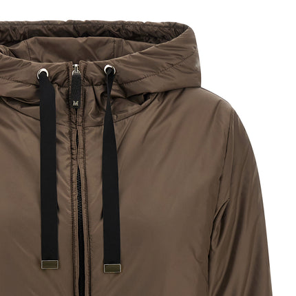 Max Mara Brown Polyester Full-Length Jacket