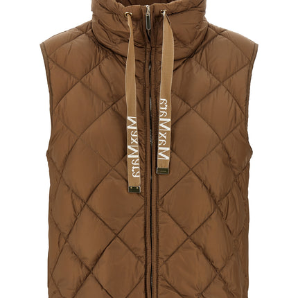 Max Mara Brown Polyamide Sleeveless Jacket