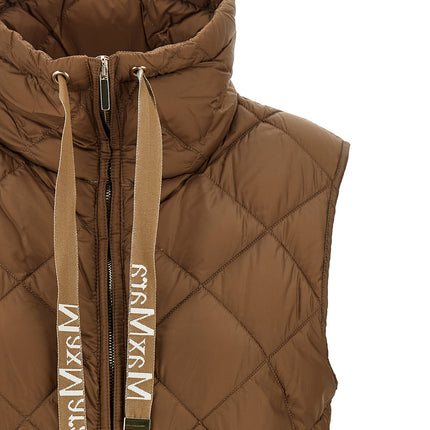Max Mara Brown Polyamide Sleeveless Jacket