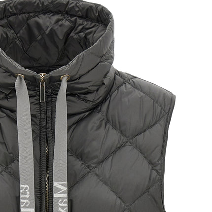 Max Mara Gray Polyamide Sleeveless Jacket